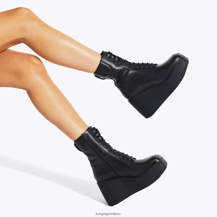 esso Kurt Geiger donne stivale stringato maestoso londinese nero 8024FF662 | calzature