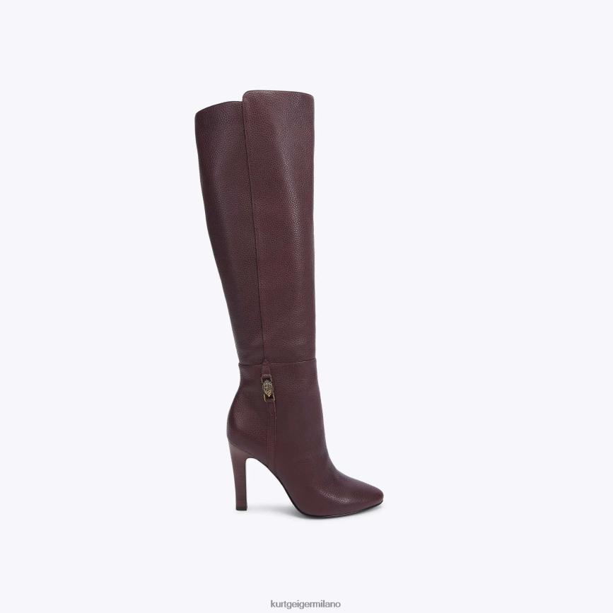 esso Kurt Geiger donne Stivale al ginocchio London Shoreditch vino 8024FF309 | calzature
