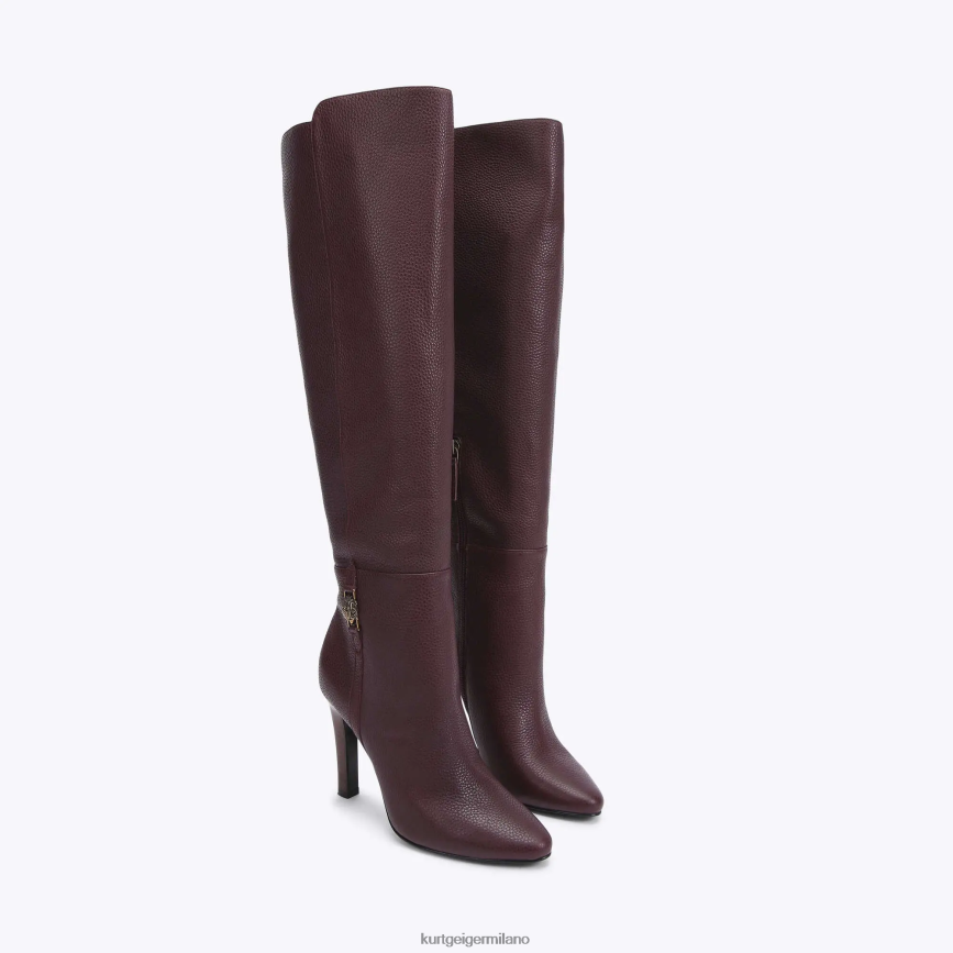 esso Kurt Geiger donne Stivale al ginocchio London Shoreditch vino 8024FF309 | calzature