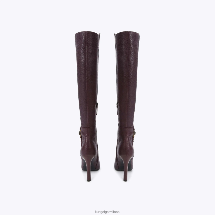 esso Kurt Geiger donne Stivale al ginocchio London Shoreditch vino 8024FF309 | calzature