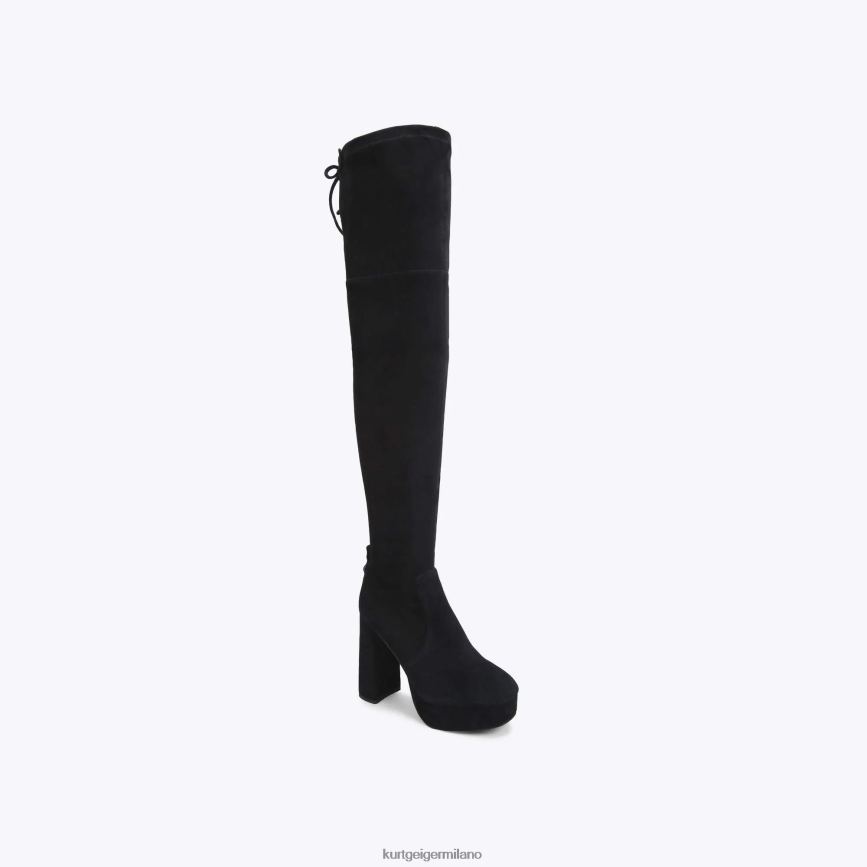 esso Kurt Geiger donne Stivale sopra il ginocchio con piattaforma London Pierra nero 8024FF414 | calzature