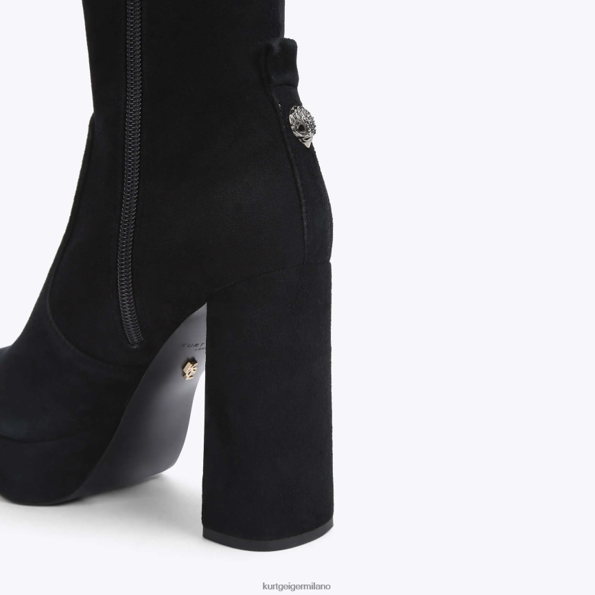 esso Kurt Geiger donne Stivale sopra il ginocchio con piattaforma London Pierra nero 8024FF414 | calzature