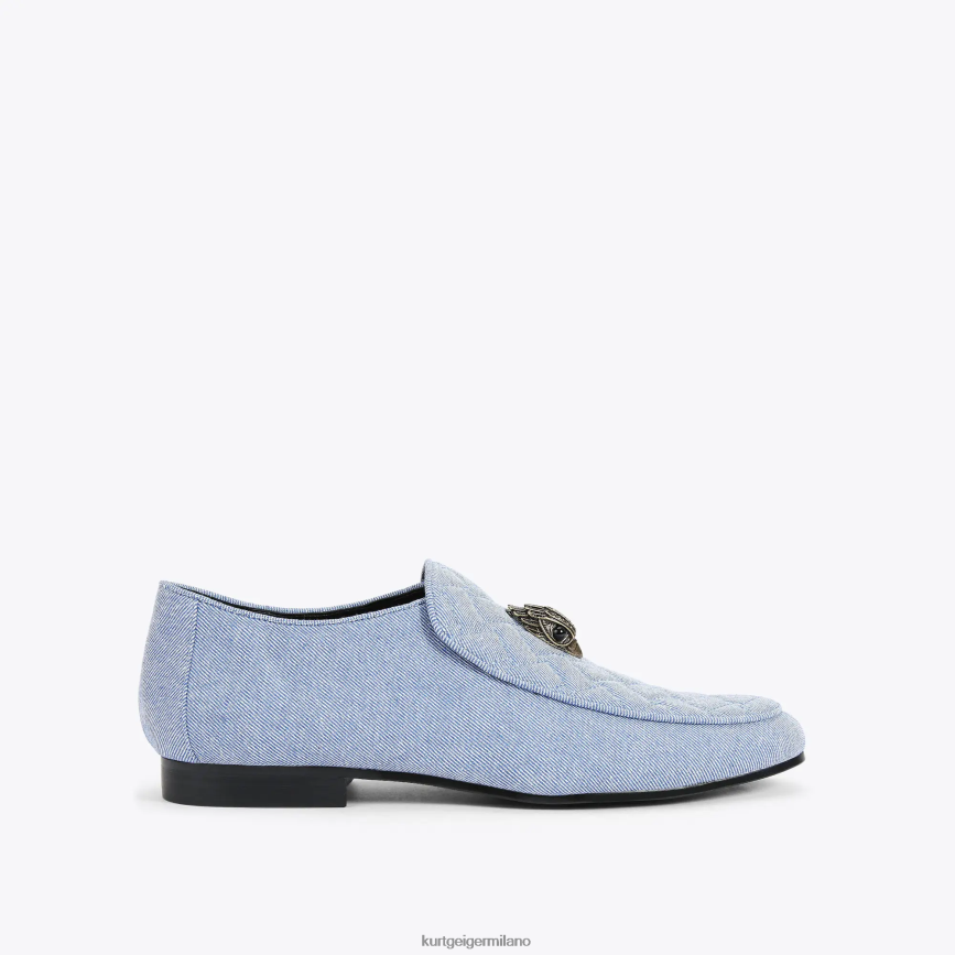 esso Kurt Geiger uomini denim di Londra Hugh Eagle blu 8024FF626 | calzature