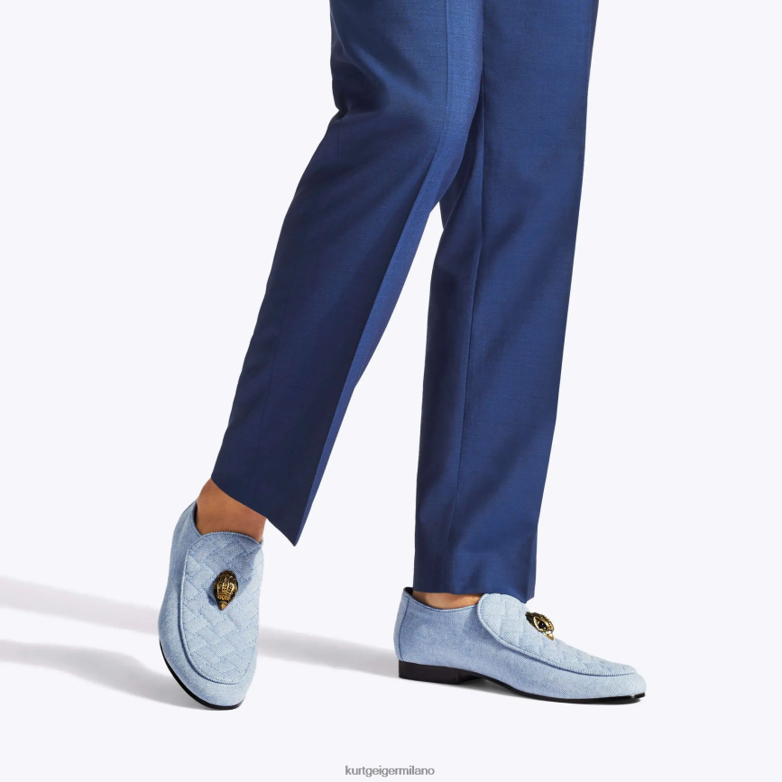 esso Kurt Geiger uomini denim di Londra Hugh Eagle blu 8024FF626 | calzature