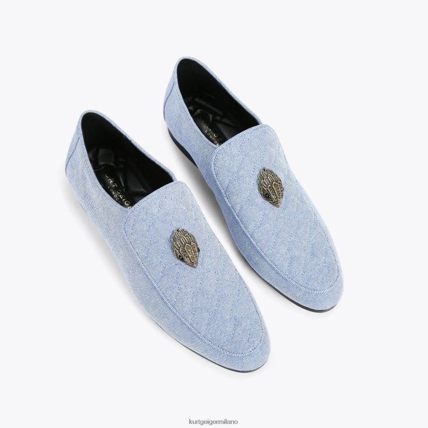 esso Kurt Geiger uomini denim di Londra Hugh Eagle blu 8024FF626 | calzature
