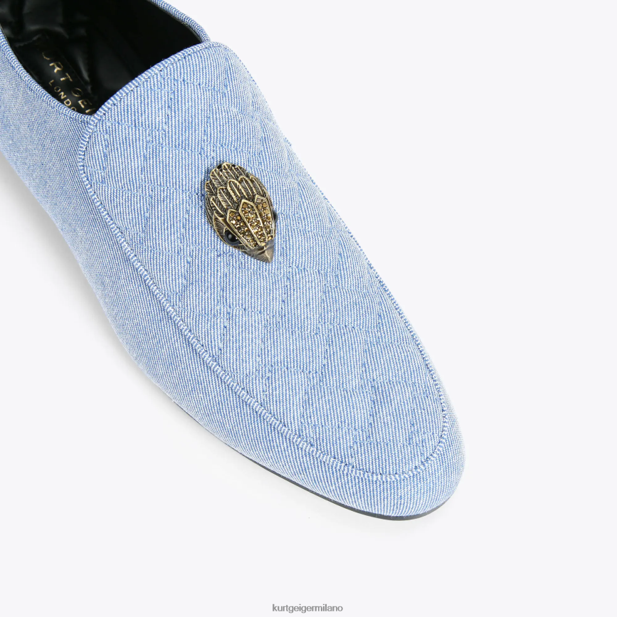 esso Kurt Geiger uomini denim di Londra Hugh Eagle blu 8024FF626 | calzature