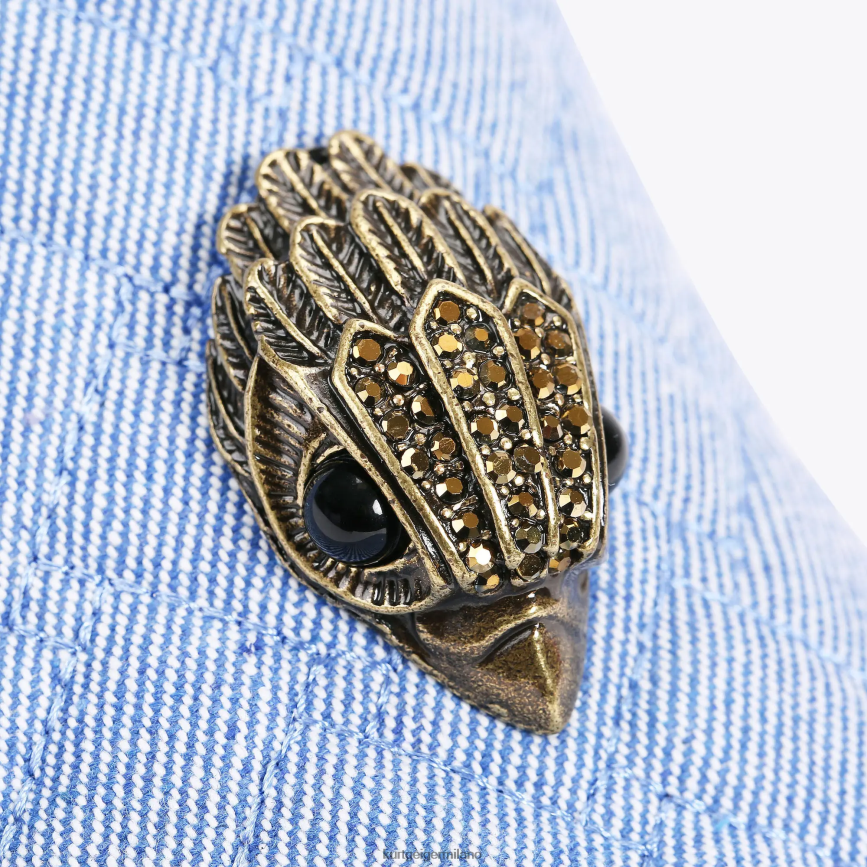 esso Kurt Geiger uomini denim di Londra Hugh Eagle blu 8024FF626 | calzature