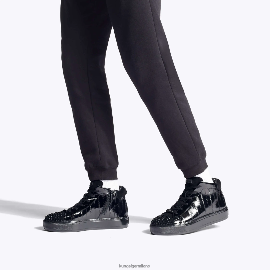 esso Kurt Geiger uomini London Laney Anguilla in alto nero 8024FF605 | calzature