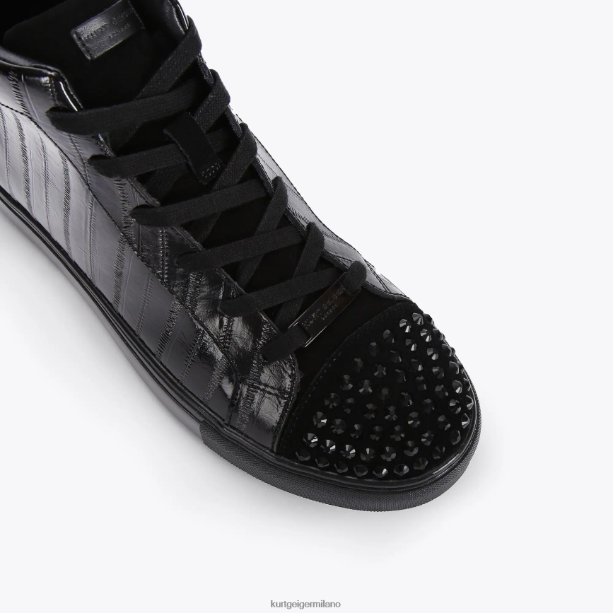 esso Kurt Geiger uomini London Laney Anguilla in alto nero 8024FF605 | calzature