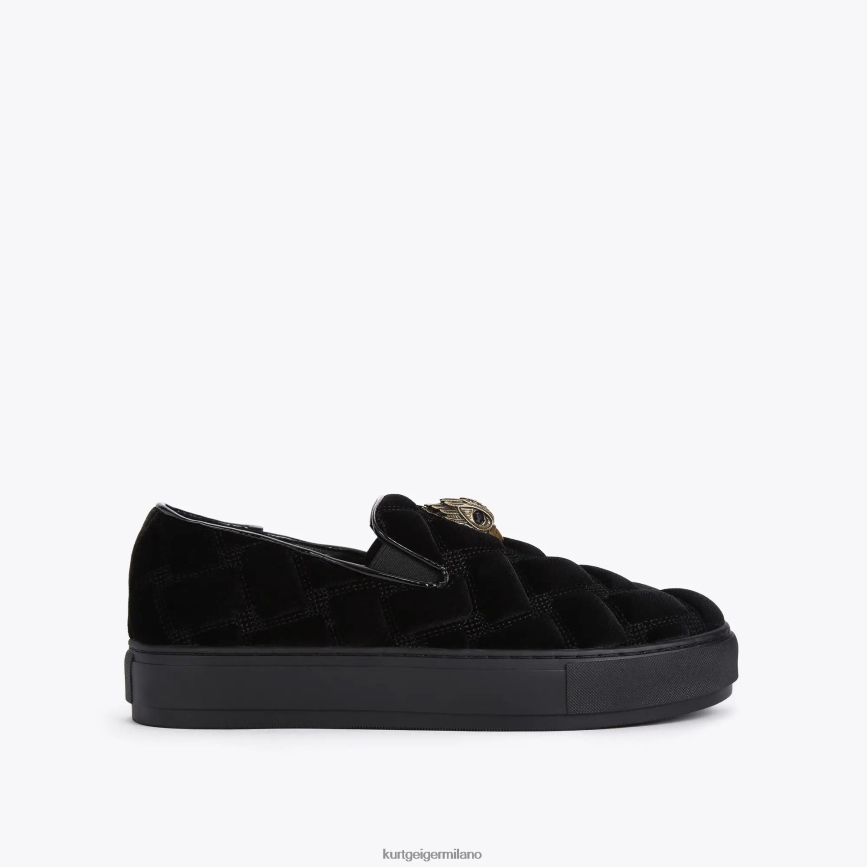 esso Kurt Geiger uomini Slip on trapuntato London Laney nero 8024FF608 | calzature