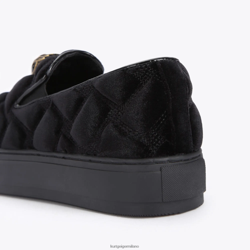esso Kurt Geiger uomini Slip on trapuntato London Laney nero 8024FF608 | calzature