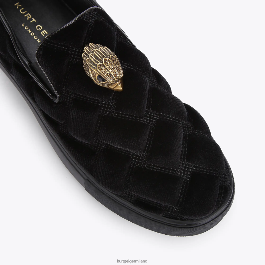 esso Kurt Geiger uomini Slip on trapuntato London Laney nero 8024FF608 | calzature