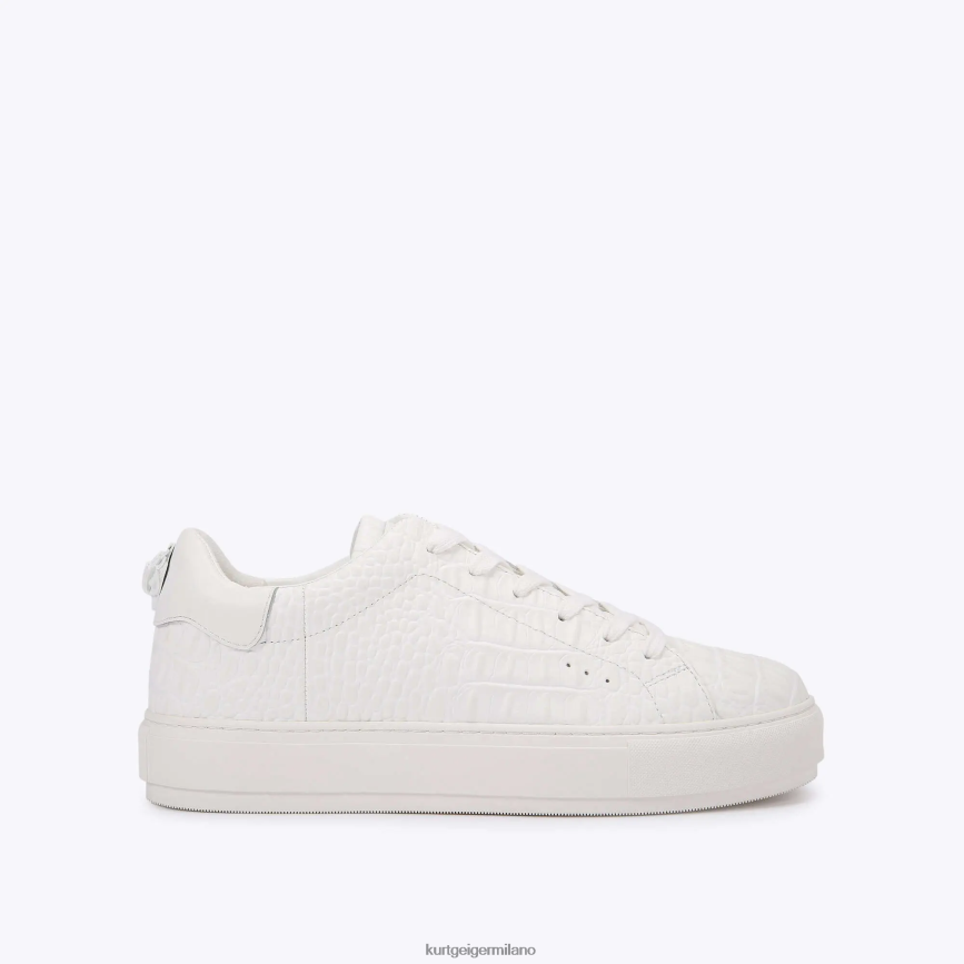 esso Kurt Geiger uomini londra laney coccodrillo bianco 8024FF603 | calzature