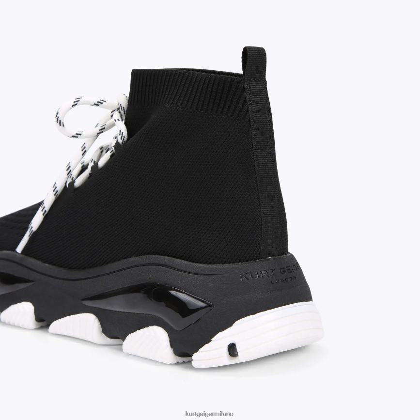 esso Kurt Geiger uomini pizzo lavorato a maglia London Lettie nero bianco 8024FF610 | calzature
