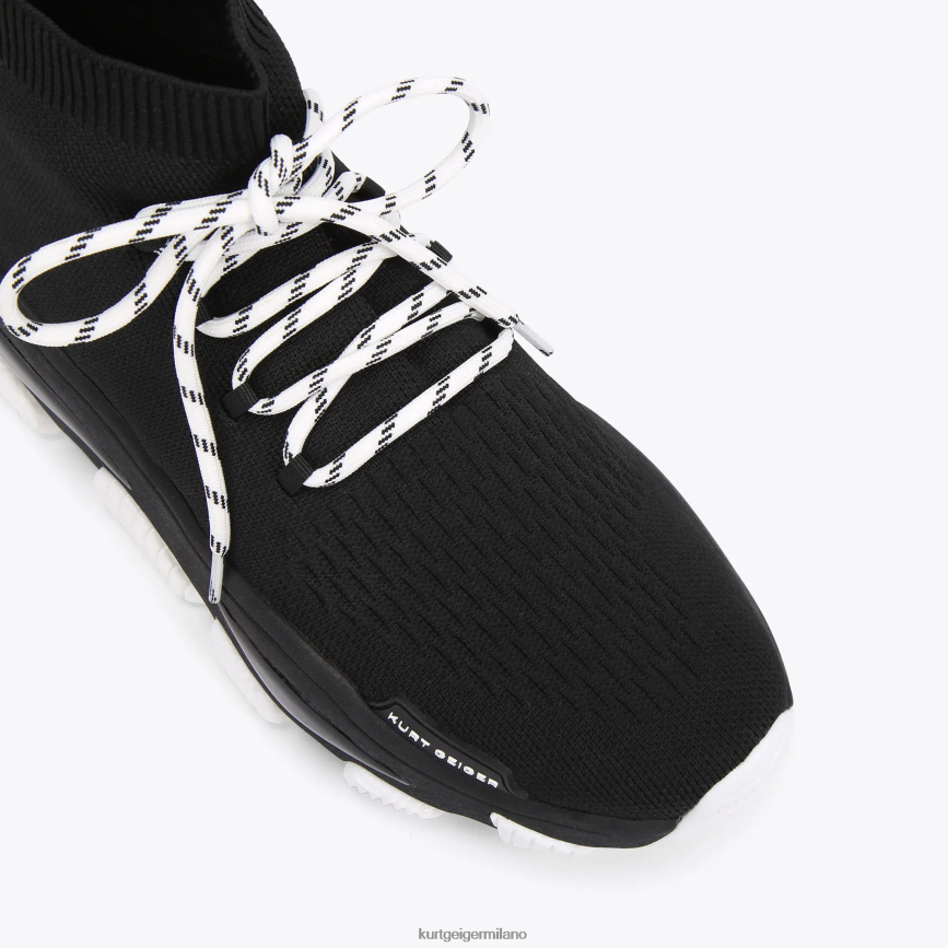 esso Kurt Geiger uomini pizzo lavorato a maglia London Lettie nero bianco 8024FF610 | calzature