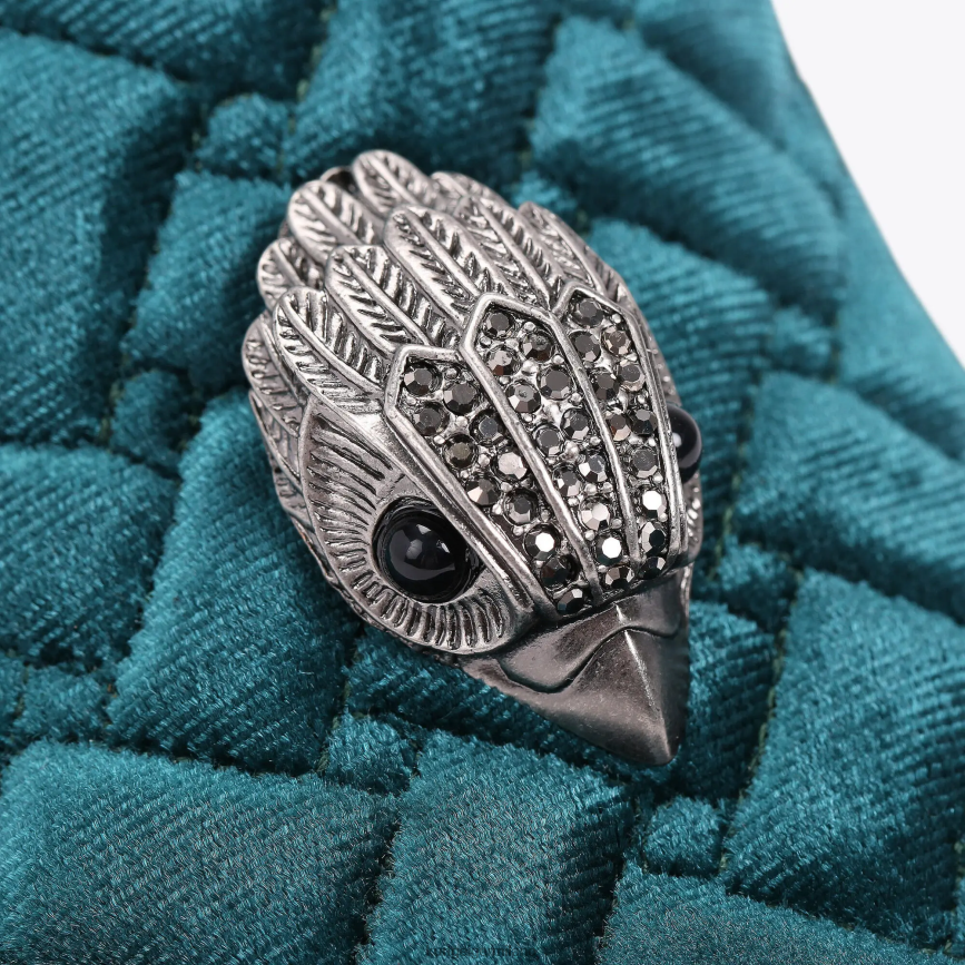 esso Kurt Geiger uomini Londra Hugh Eagle Head verde acqua 8024FF625 | calzature