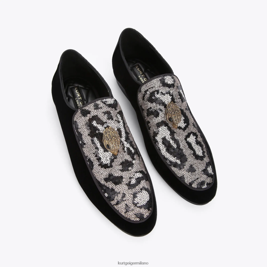 esso Kurt Geiger uomini paillettes di Londra Hugh Aquila altro nero 8024FF634 | calzature