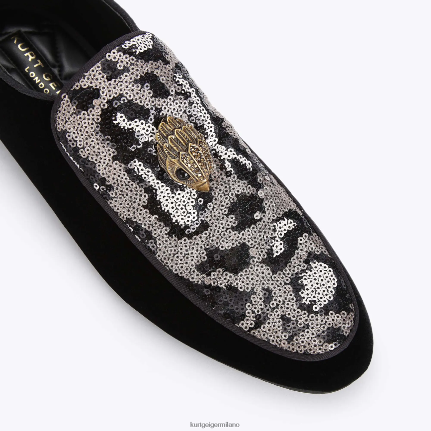 esso Kurt Geiger uomini paillettes di Londra Hugh Aquila altro nero 8024FF634 | calzature