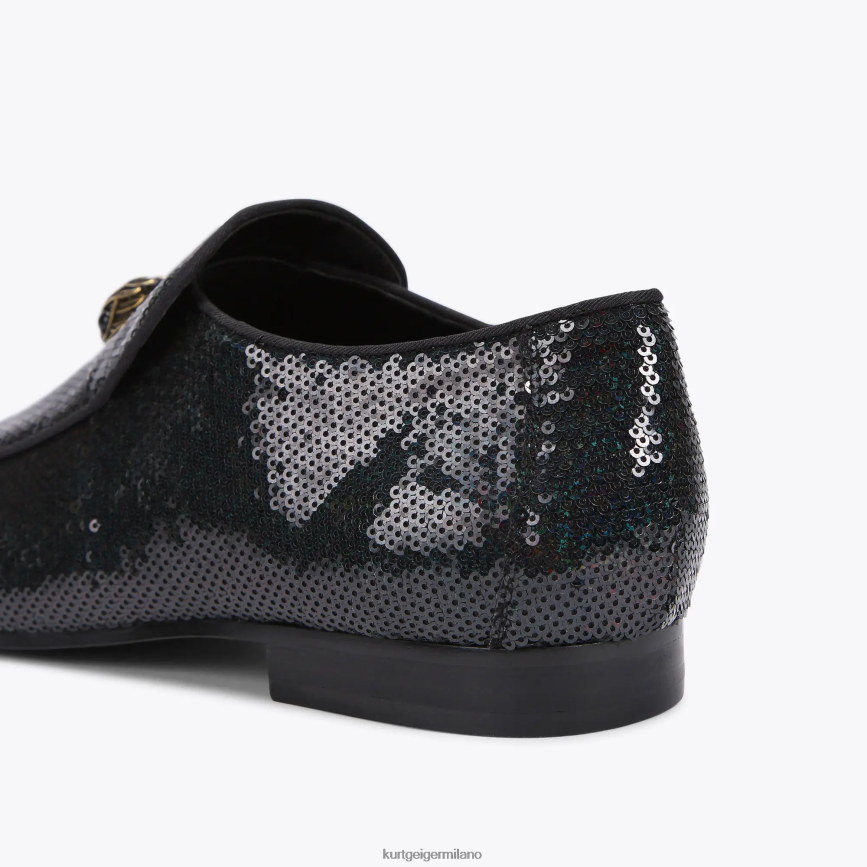 esso Kurt Geiger uomini paillettes di Londra Hugh Aquila nero verde 8024FF633 | calzature